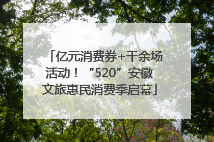 亿元消费券+千余场活动！“520”安徽文旅惠民消费季启幕