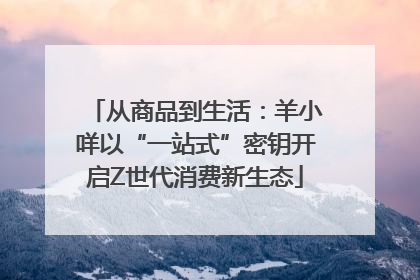 从商品到生活：羊小咩以“一站式”密钥开启Z世代消费新生态