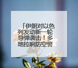 伊朗对以色列发动新一轮导弹袭击！多地拉响防空警报