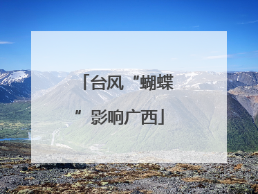 台风“蝴蝶”影响广西