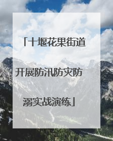 十堰花果街道开展防汛防灾防溺实战演练
