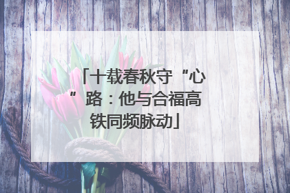 十载春秋守“心”路：他与合福高铁同频脉动