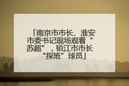 南京市市长、淮安市委书记现场观看“苏超”，镇江市市长“探班”球员