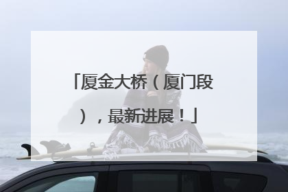 厦金大桥（厦门段），最新进展！