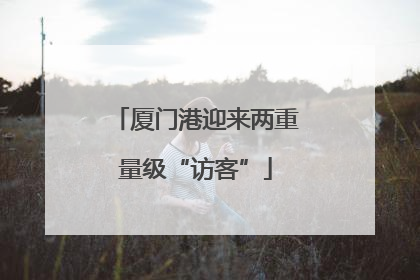 厦门港迎来两重量级“访客”