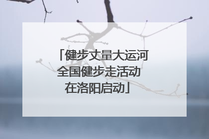 健步丈量大运河 全国健步走活动在洛阳启动