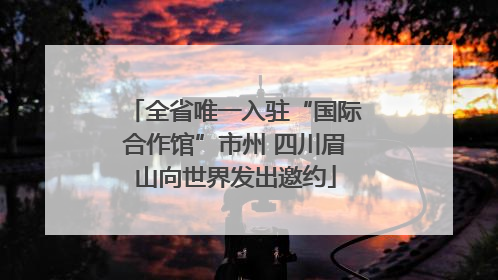 全省唯一入驻“国际合作馆”市州 四川眉山向世界发出邀约