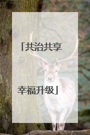 共治共享 幸福升级