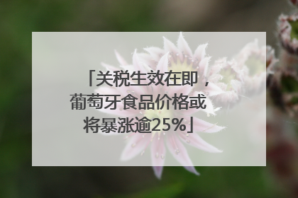 关税生效在即，葡萄牙食品价格或将暴涨逾25%