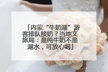 内蒙“牛奶湖”游客排队接奶？当地文旅局：是纯牛奶不是湖水，可放心喝