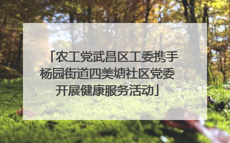 农工党武昌区工委携手杨园街道四美塘社区党委开展健康服务活动