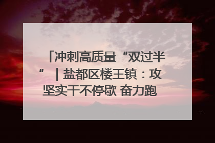 冲刺高质量“双过半”｜盐都区楼王镇：攻坚实干不停歇 奋力跑赢“上半场”