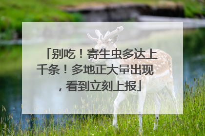 别吃！寄生虫多达上千条！多地正大量出现，看到立刻上报