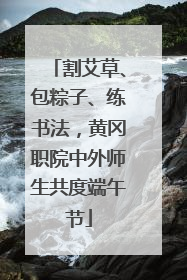 割艾草、包粽子、练书法，黄冈职院中外师生共度端午节