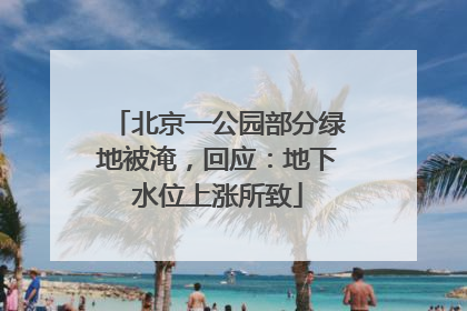 北京一公园部分绿地被淹，回应：地下水位上涨所致