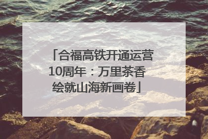 合福高铁开通运营10周年：万里茶香绘就山海新画卷