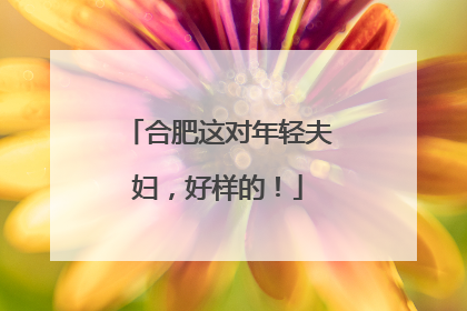 合肥这对年轻夫妇，好样的！
