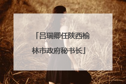 吕瑞卿任陕西榆林市政府秘书长