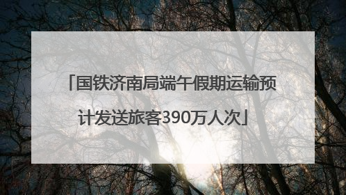 国铁济南局端午假期运输预计发送旅客390万人次