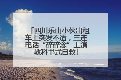 四川乐山小伙出租车上突发不适，三连电话“碎碎念”上演教科书式自救