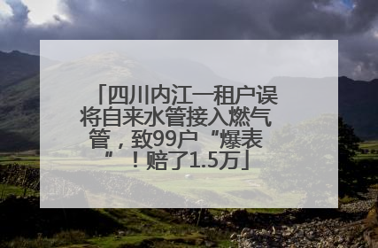 四川内江一租户误将自来水管接入燃气管，致99户“爆表”！赔了1.5万