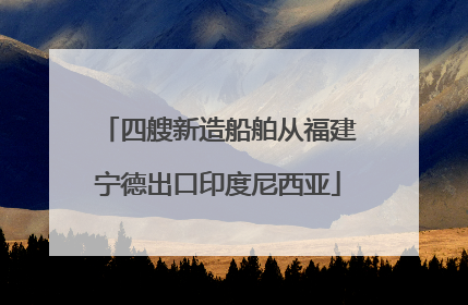 四艘新造船舶从福建宁德出口印度尼西亚