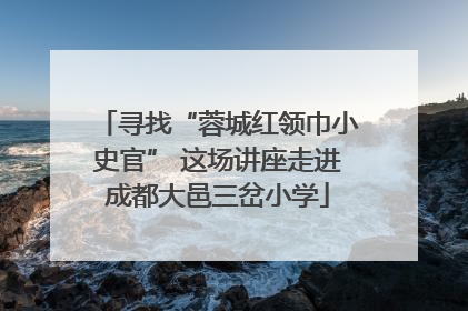 寻找“蓉城红领巾小史官” 这场讲座走进成都大邑三岔小学