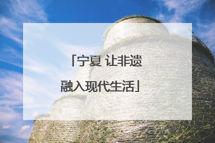 宁夏 让非遗融入现代生活
