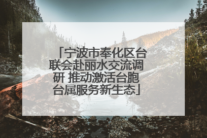 宁波市奉化区台联会赴丽水交流调研 推动激活台胞台属服务新生态