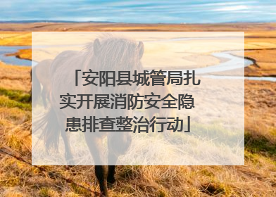 安阳县城管局扎实开展消防安全隐患排查整治行动