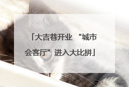 大吉巷开业 “城市会客厅”进入大比拼