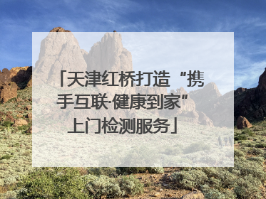 天津红桥打造“携手互联·健康到家”上门检测服务