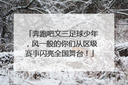 奔跑吧文三足球少年，风一般的你们从区级赛事闪亮全国舞台！