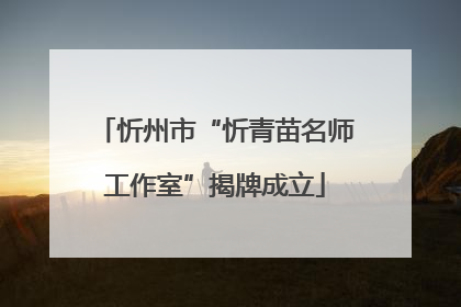 忻州市“忻青苗名师工作室”揭牌成立