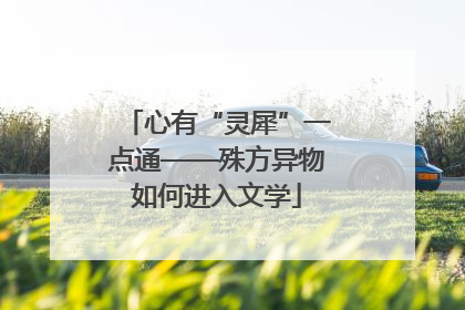 心有“灵犀”一点通——殊方异物如何进入文学