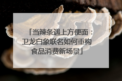 当辣条遇上方便面：卫龙白象联名如何重构食品消费新场景