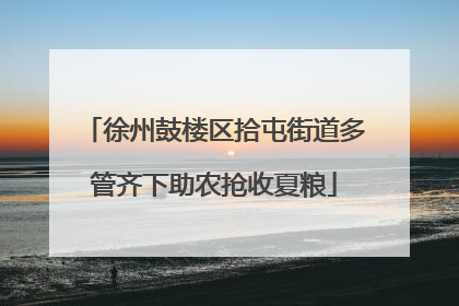 徐州鼓楼区拾屯街道多管齐下助农抢收夏粮