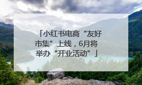 小红书电商“友好市集”上线，6月将举办“开业活动”