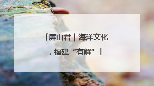 屏山君｜海洋文化，福建“有解”