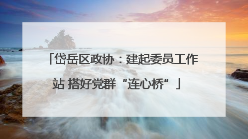 岱岳区政协：建起委员工作站 搭好党群“连心桥”