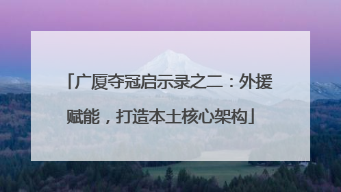 广厦夺冠启示录之二：外援赋能，打造本土核心架构