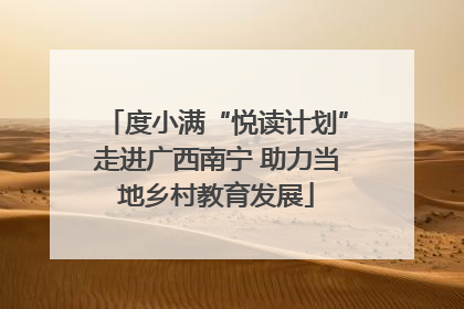 度小满“悦读计划”走进广西南宁 助力当地乡村教育发展