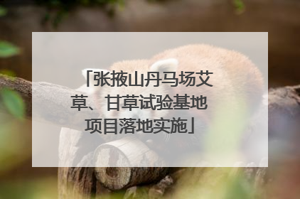 张掖山丹马场艾草、甘草试验基地项目落地实施