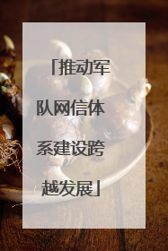 推动军队网信体系建设跨越发展