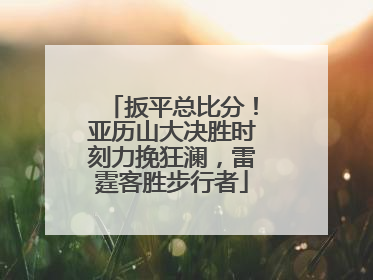 扳平总比分！亚历山大决胜时刻力挽狂澜，雷霆客胜步行者