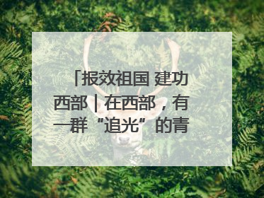 报效祖国 建功西部｜在西部，有一群“追光”的青年科学家