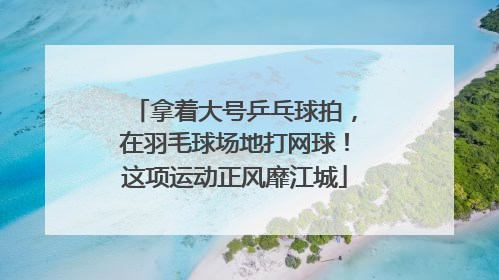 拿着大号乒乓球拍，在羽毛球场地打网球！这项运动正风靡江城