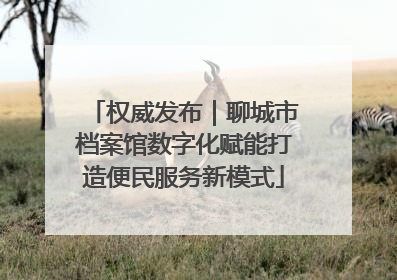 权威发布｜聊城市档案馆数字化赋能打造便民服务新模式
