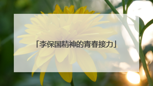 李保国精神的青春接力