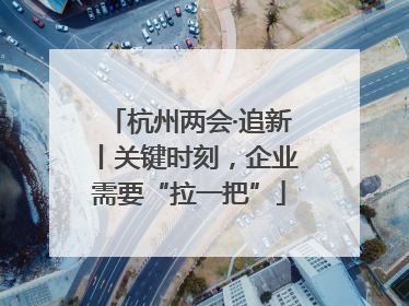 杭州两会·追新丨关键时刻，企业需要“拉一把”